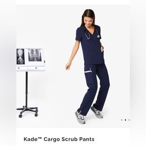 Figs Kade™ Cargo Scrub Pants - Navy